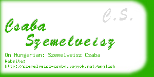 csaba szemelveisz business card